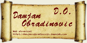 Damjan Obradinović vizit kartica